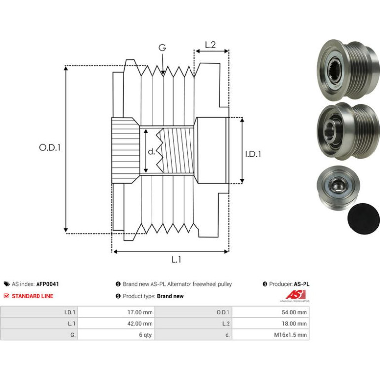 Generatorfreilauf AFP0041 Generatorfreilauf AFP0041