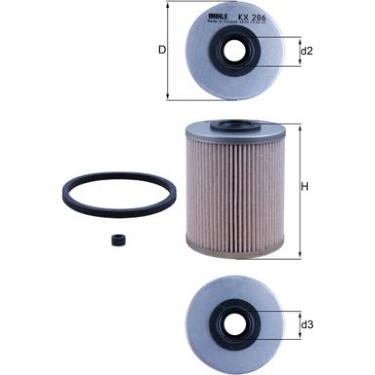 MAHLE Kraftstofffilter KX 206D MAHLE Kraftstofffilter KX 206D