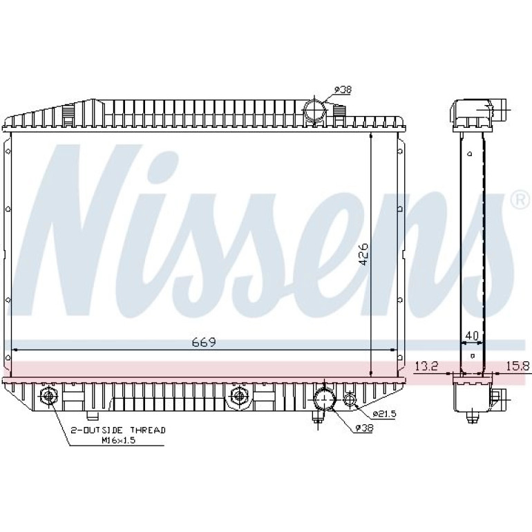 Wasserkühler PKW 62727A Wasserkühler PKW 62727A