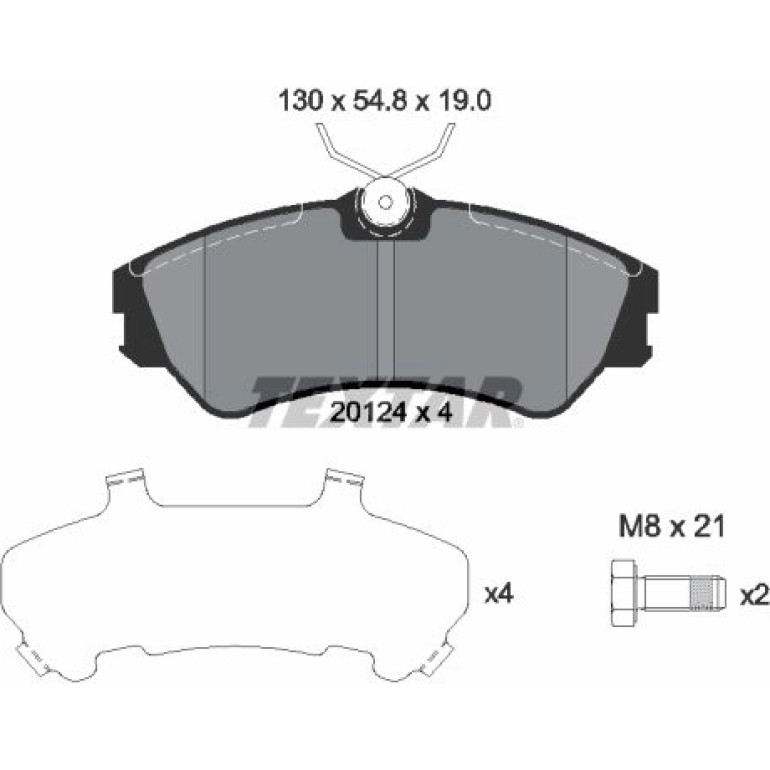 Bremsbelagsatz Vw P. T4 09/90 14 2012401