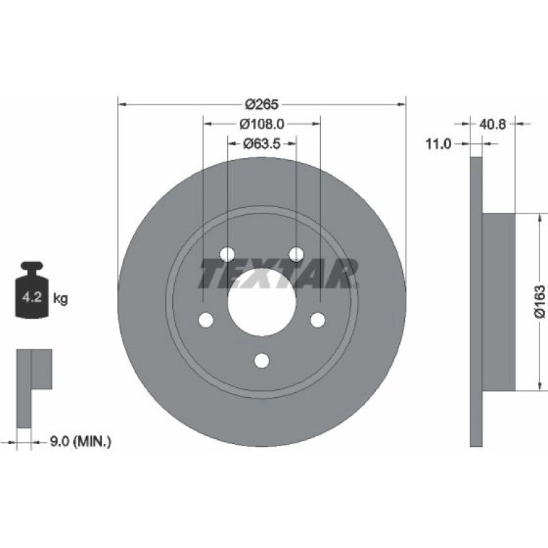 Bremsscheibe Ford T. Focus 04-/C-Max 265Mm 92133703 Bremsscheibe Ford T. Focus 04-/C-Max 265Mm 92133703