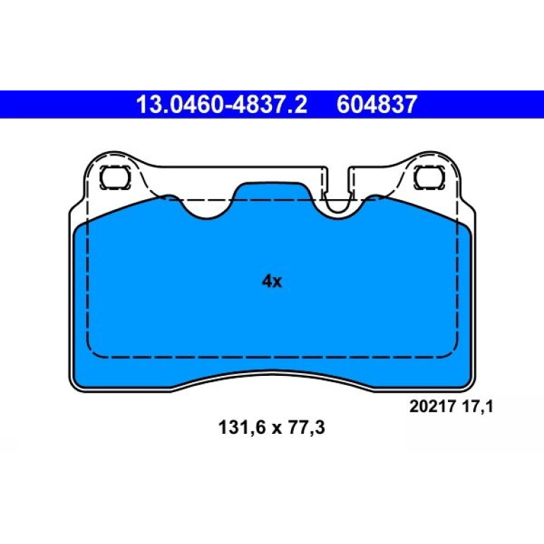 Bremsbelagsatz Land Rover P. Range Rover 2.7-3.6D/4.2-4.4 4X4 05-13 13.0460-4837.2 Bremsbelagsatz Land Rover P. Range Rover 2.7-3.6D/4.2-4.4 4X4 05-13 13.0460-4837.2