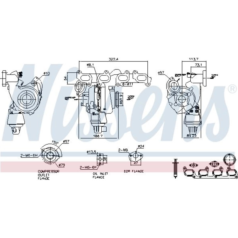 NISSENS Turbolader 93285 NISSENS Turbolader 93285