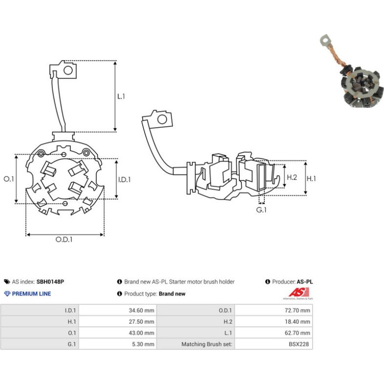 HALTER, KOHLEBÜRSTEN SBH0148P HALTER, KOHLEBÜRSTEN SBH0148P