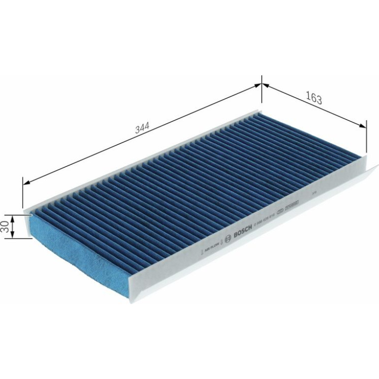 Aktivkohleinnenraumfilter 0 986 628 616 Aktivkohleinnenraumfilter 0 986 628 616