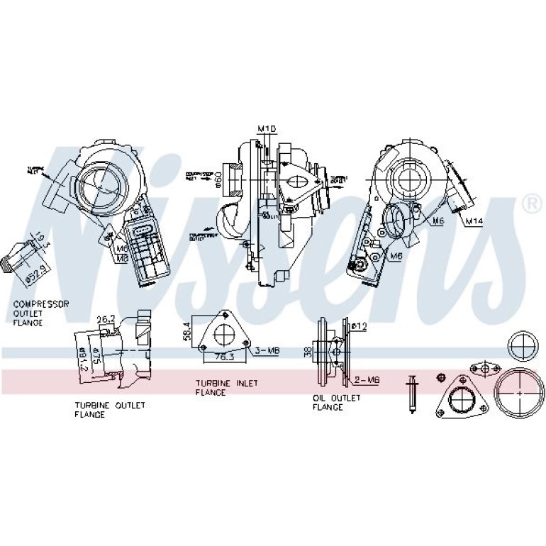 NISSENS Turbolader 93520 NISSENS Turbolader 93520
