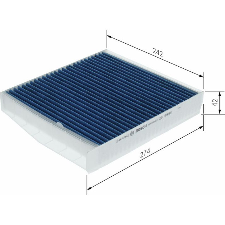 Aktivkohleinnenraumfilter 0 986 628 621 Aktivkohleinnenraumfilter 0 986 628 621