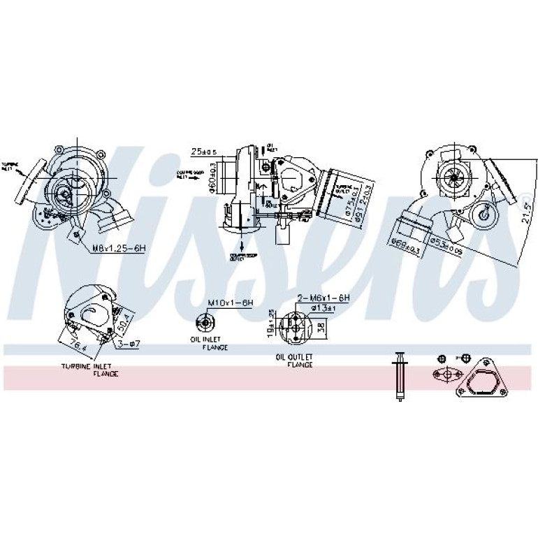 NISSENS Turbolader 93527 NISSENS Turbolader 93527