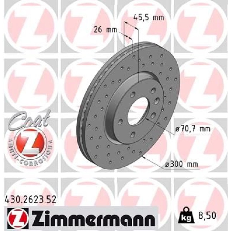 97 481 001 Sport Bremsscheibe VA Sport 430.2623.52 97 481 001 Sport Bremsscheibe VA Sport 430.2623.52