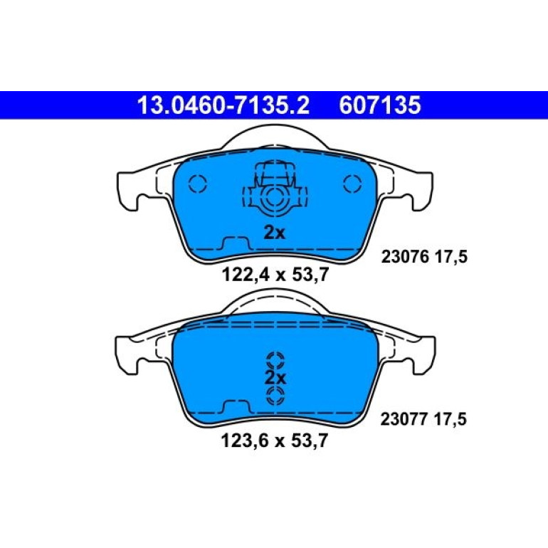 Bremsbelagsatz Volvo T. S60/S80/V70/Xc70 98-10 13.0460-7135.2 Bremsbelagsatz Volvo T. S60/S80/V70/Xc70 98-10 13.0460-7135.2
