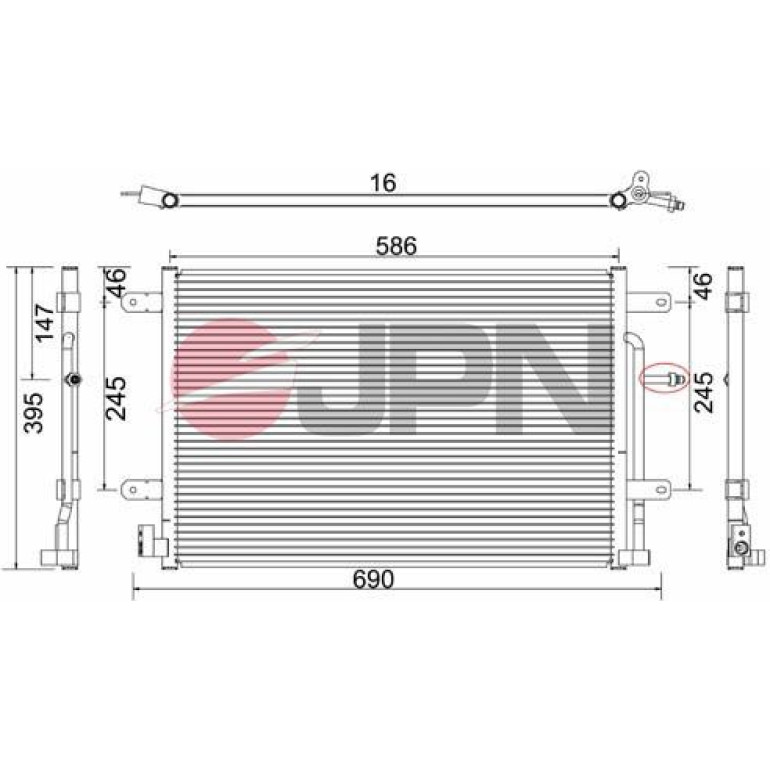 JPN Kondensator, Klimaanlage 60C9078-JPN JPN Kondensator, Klimaanlage 60C9078-JPN