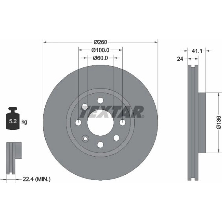 Bremsscheibe Opel P. Corsa C 92111103 Bremsscheibe Opel P. Corsa C 92111103