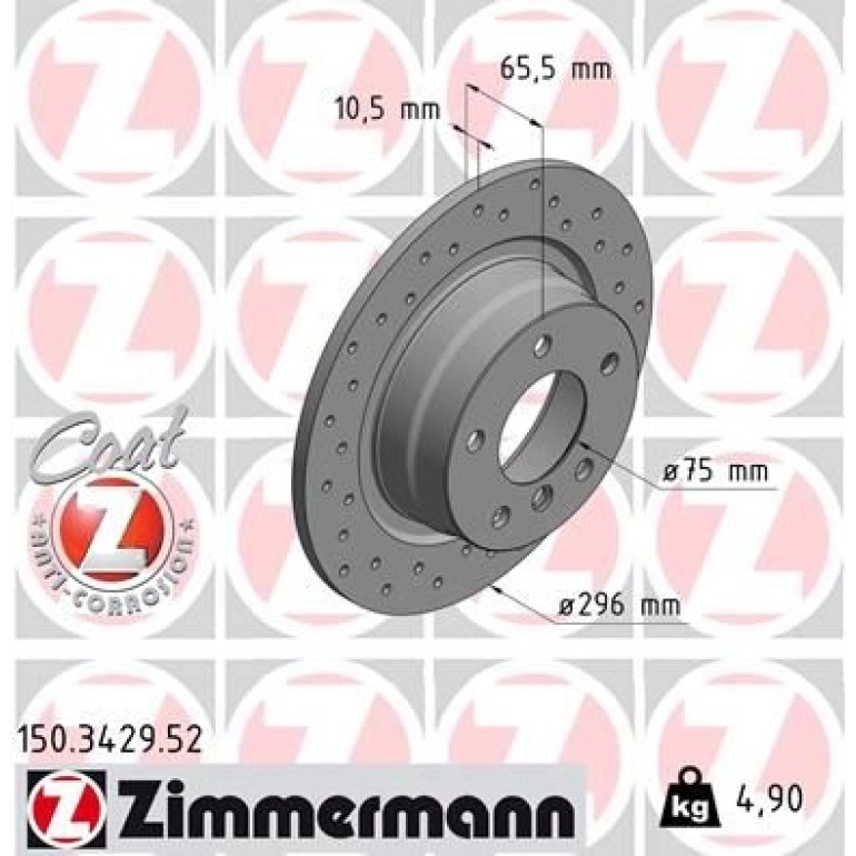 11 482 043 Sport Bremsscheibe HA Sport O 150.3429.52