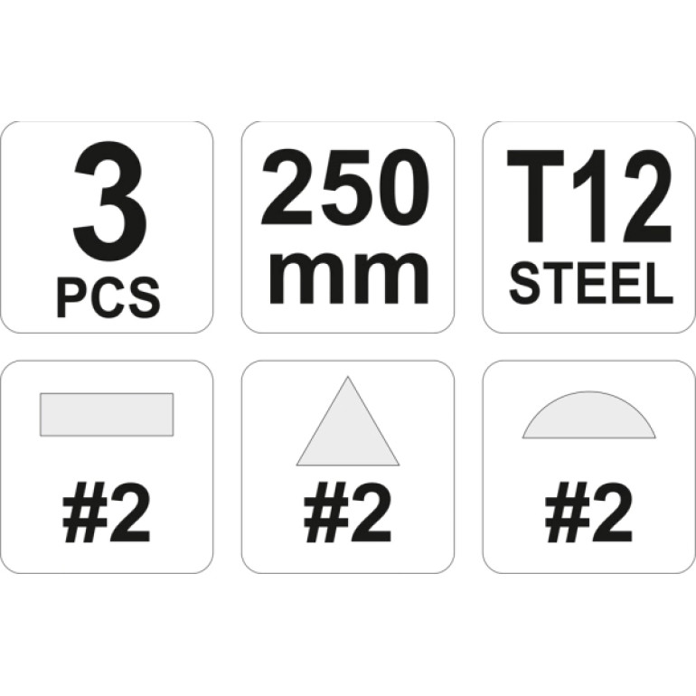 Werkstattfeilensatz 3-Tlg YT-6237 Werkstattfeilensatz 3-Tlg YT-6237
