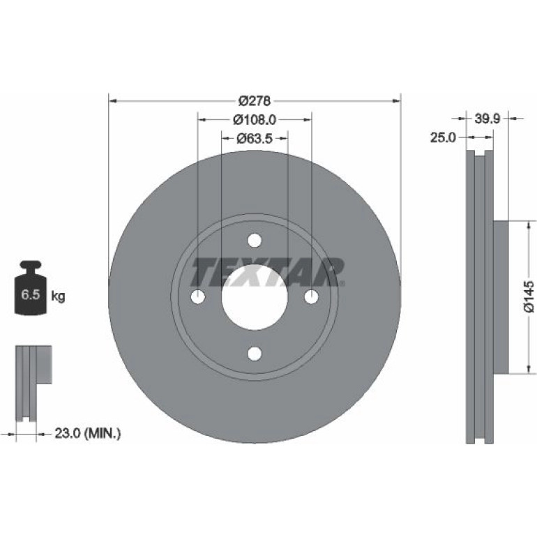 Bremsscheibe Ford P. Ecosport 1.0-2.0 12 92279003 Bremsscheibe Ford P. Ecosport 1.0-2.0 12 92279003