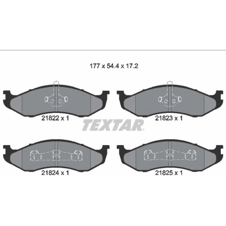 Bremsbelagsatz Jeep P. Cherokee/Grand Cherokee -99/Wrangler 2182202 Bremsbelagsatz Jeep P. Cherokee/Grand Cherokee -99/Wrangler 2182202