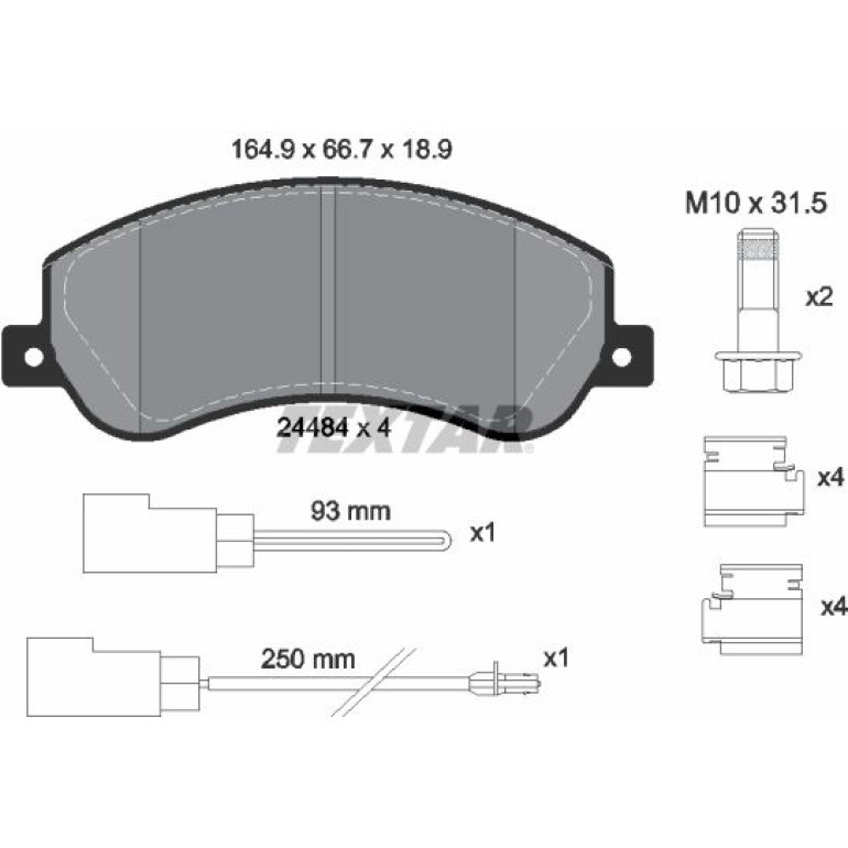 Bremsbelagsatz Ford P. Transit06 2448401 Bremsbelagsatz Ford P. Transit06 2448401