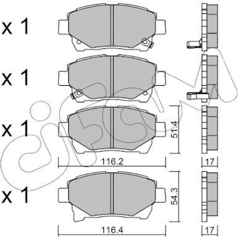 CIFAM Bremsbelagsatz, Scheibenbremse 822-877-0