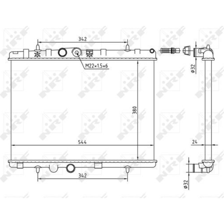 Kühler, Motorkühlung 58226A Kühler, Motorkühlung 58226A