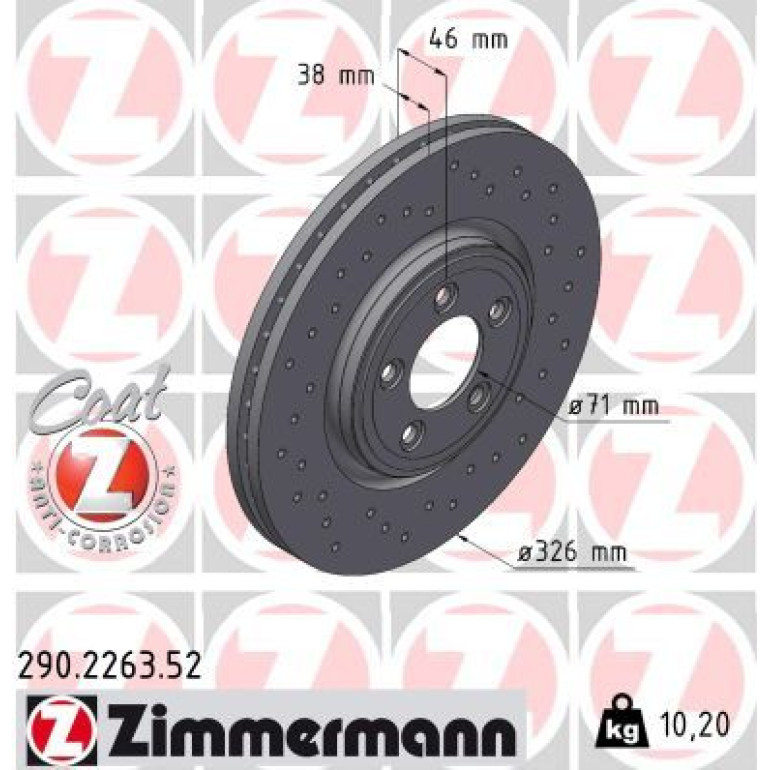 52 481 037 Sport Bremsscheibe VA Sport 290.2263.52