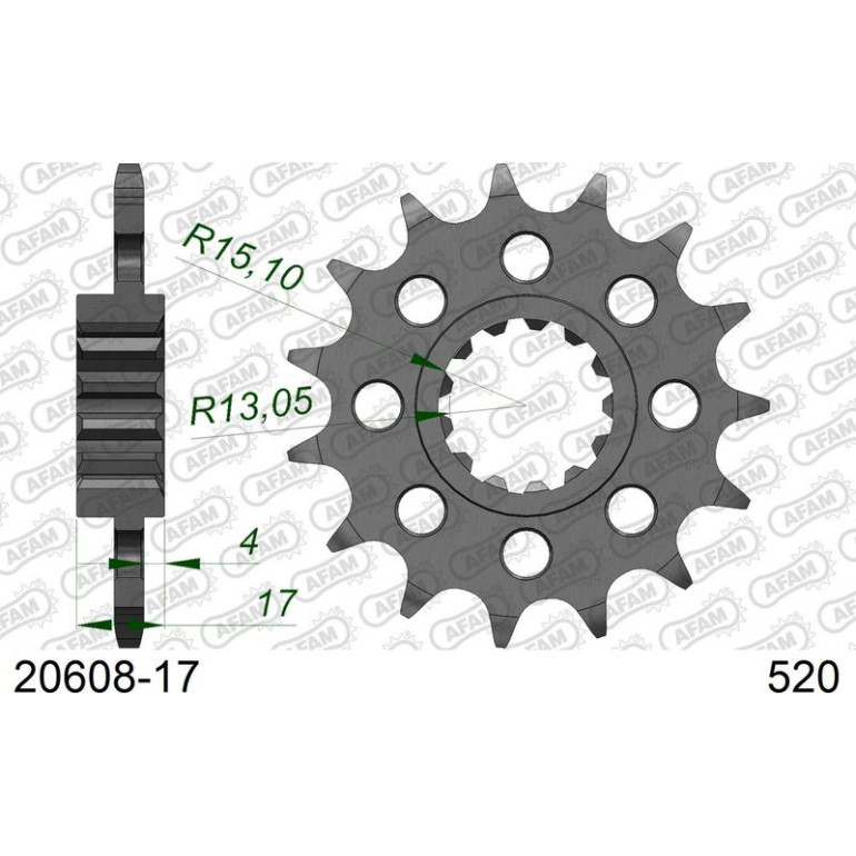 AFAM Ritzel 17 Zähne 20608-17 AFAM Ritzel 17 Zähne 20608-17