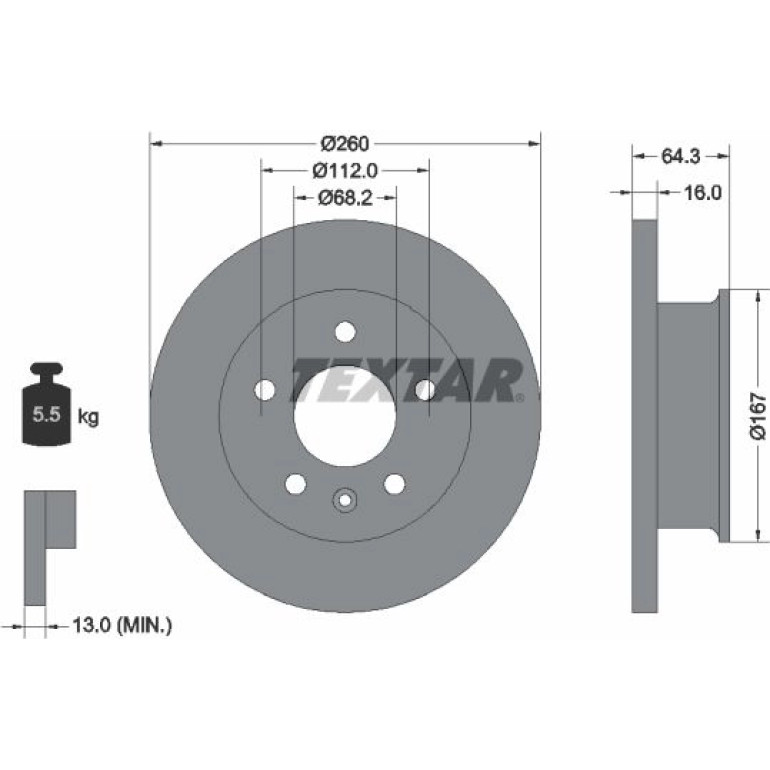 Bremsscheibe Vw P. T4 1.8/1 92055900 Bremsscheibe Vw P. T4 1.8/1 92055900
