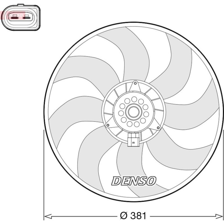 DENSO Lüfter, Motorkühlung DER02006
