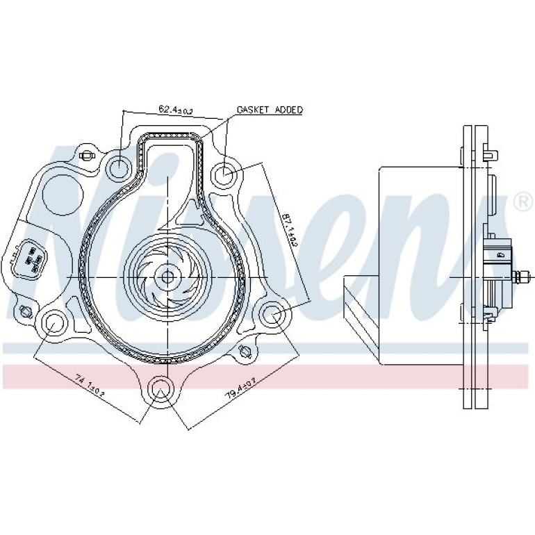 NISSENS Wasserpumpe 831074