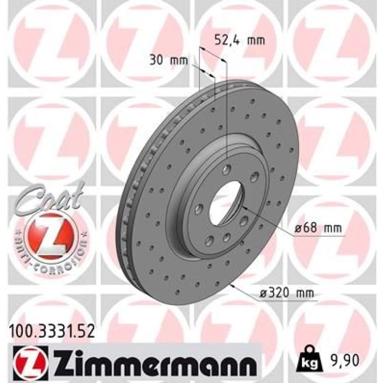 12 481 047 Sport Bremsscheibe VA Sport 100.3331.52