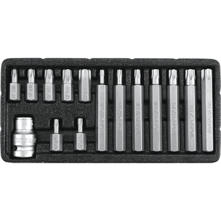 Bitsatz Torx Security T20-T55 15Tlg. Metallkasten YT-0417 Bitsatz Torx Security T20-T55 15Tlg. Metallkasten YT-0417