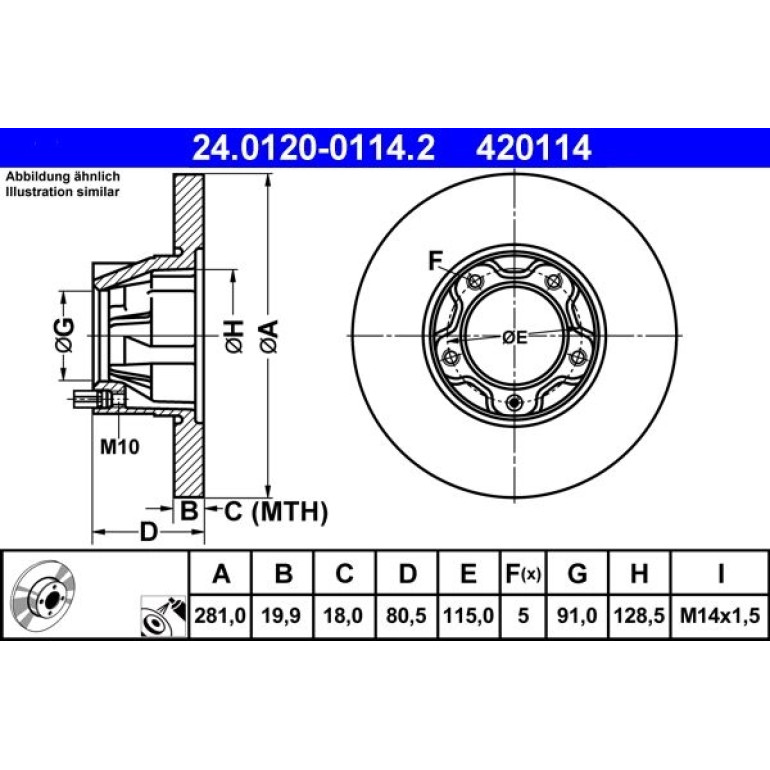 Bremsscheibe Vw P. Lt 28-35/40-55 75-96 24.0120-0114.2 Bremsscheibe Vw P. Lt 28-35/40-55 75-96 24.0120-0114.2