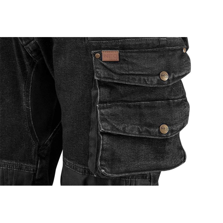 Denim-Arbeitshose, Schwarz, Größe L 81-236-L Denim-Arbeitshose, Schwarz, Größe L 81-236-L