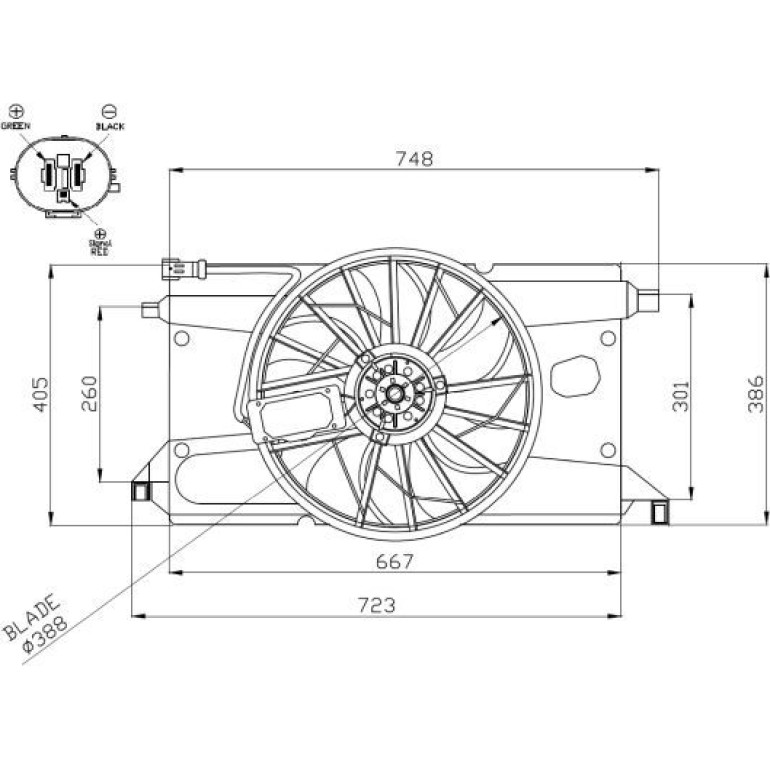 Lüfter Motorkühlung 47961