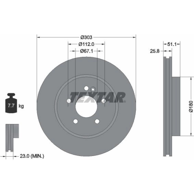 Bremsscheibe Db P. M (W163) 2.3I-4.3I 02/98-06/05 92089905 Bremsscheibe Db P. M (W163) 2.3I-4.3I 02/98-06/05 92089905