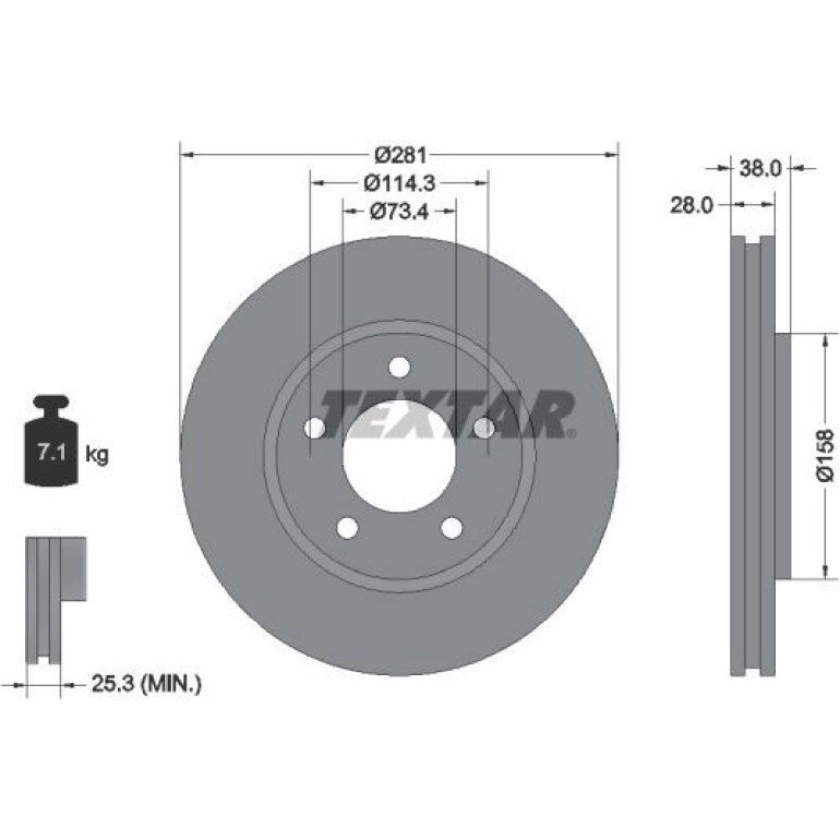 Bremsscheibe Chrysler P. Voyage 00- Ko A 15 92108300 Bremsscheibe Chrysler P. Voyage 00- Ko A 15 92108300