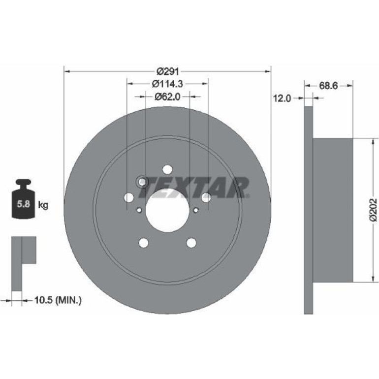 Bremsscheibe Toyota T. Avensis Verso 01-/Previa 92144203 Bremsscheibe Toyota T. Avensis Verso 01-/Previa 92144203
