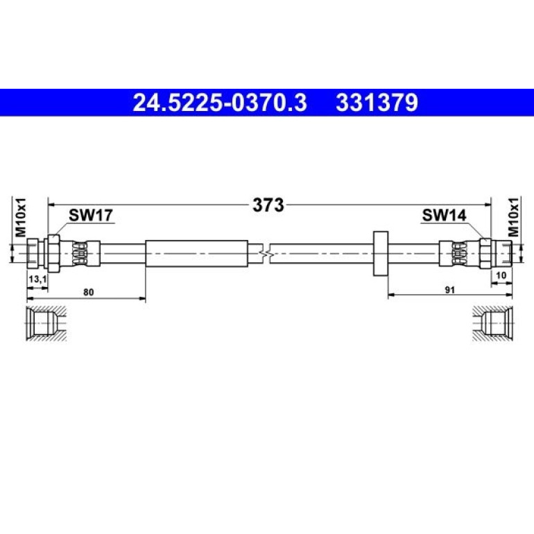 ATE Bremsschlauch 24.5225-0370.3 ATE Bremsschlauch 24.5225-0370.3