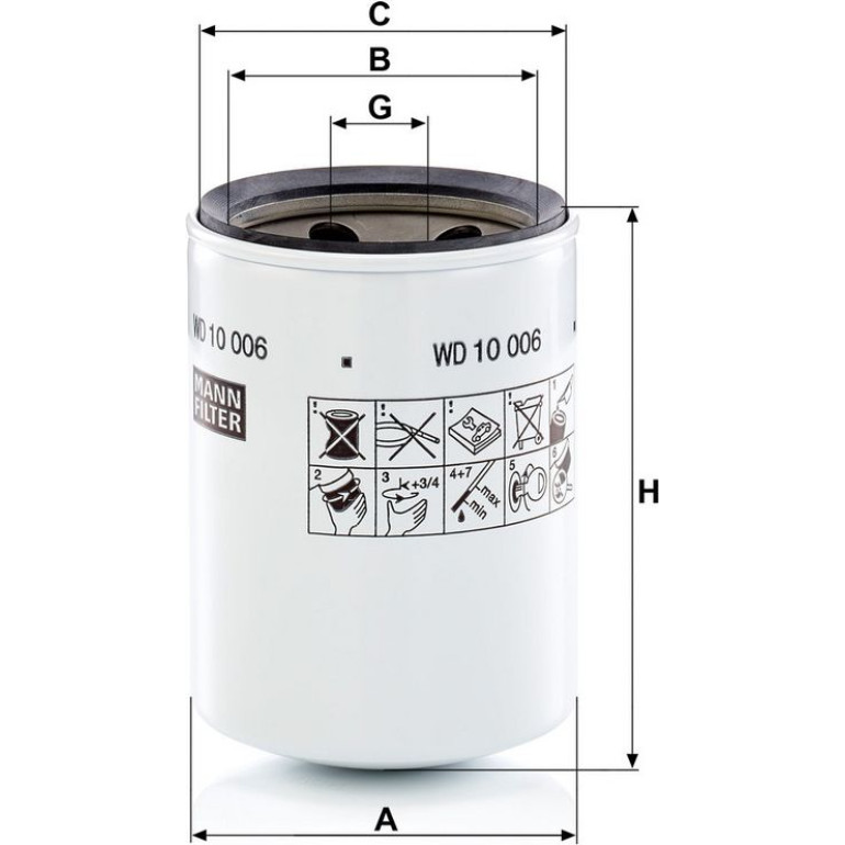 MANN-FILTER Hydraulikfilter WD10006 MANN-FILTER Hydraulikfilter WD10006