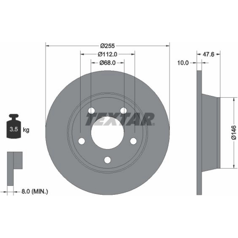 Bremsscheibe Vw T. A6 1.8-3 92117303