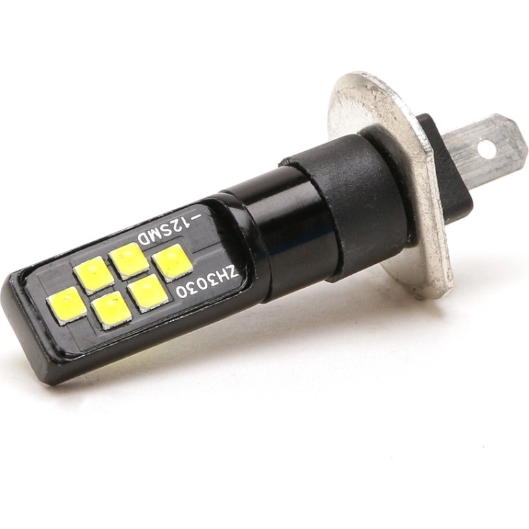 LED Nebelscheinwerfer Birne Lampe H1 P14,5s 12x 3030 LED Technik Weiß LED Nebelscheinwerfer Birne Lampe H1 P14,5s 12x 3030 LED Technik Weiß