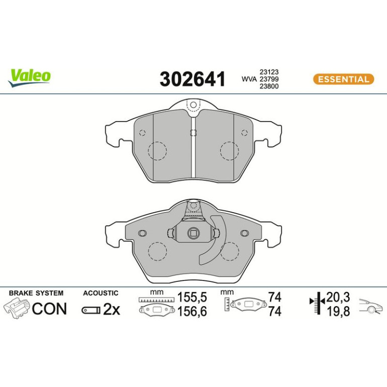 VALEO Bremsbeläge 302641