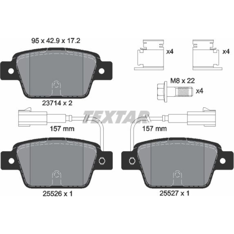 Bremsbelagsatz Fiat T. Bravo 10- 2 Sensoren 2371403 Bremsbelagsatz Fiat T. Bravo 10- 2 Sensoren 2371403