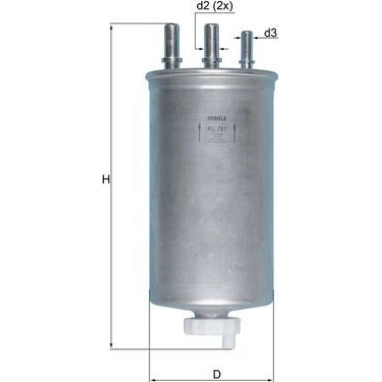 MAHLE Kraftstofffilter KL 781 MAHLE Kraftstofffilter KL 781