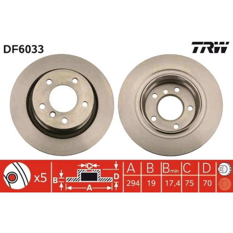 Bremsscheibe Bmw T. E85 Z4 DF6033 Bremsscheibe Bmw T. E85 Z4 DF6033