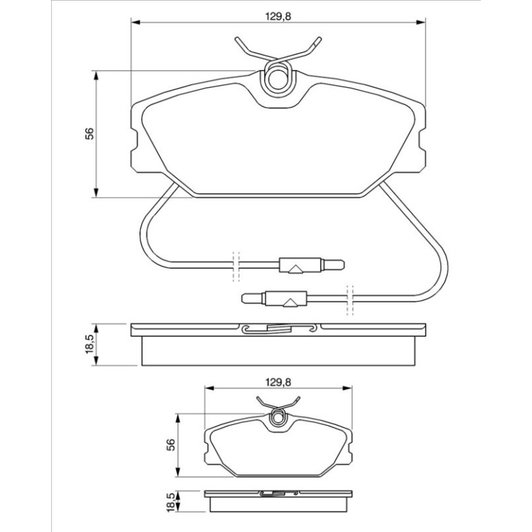 Bosch Bremsbelagsatz 0 986 469 191