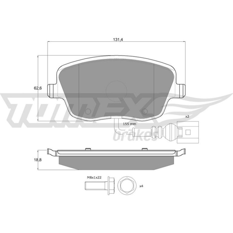TOMEX brakes Bremsbelagsatz, Scheibenbremse TX 13-591 TOMEX brakes Bremsbelagsatz, Scheibenbremse TX 13-591