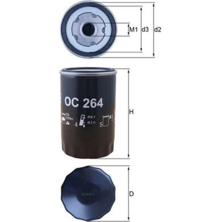 MAHLE Ölfilter OC 264 MAHLE Ölfilter OC 264
