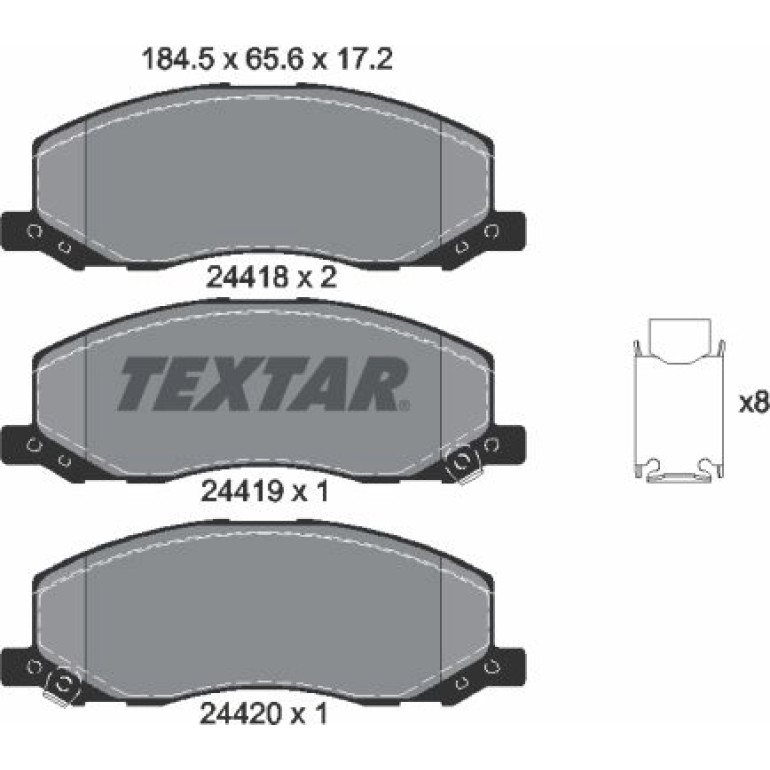 Bremsbelagsatz Opel P. Insignia 08- 2,8 V6 4X4 2441801 Bremsbelagsatz Opel P. Insignia 08- 2,8 V6 4X4 2441801