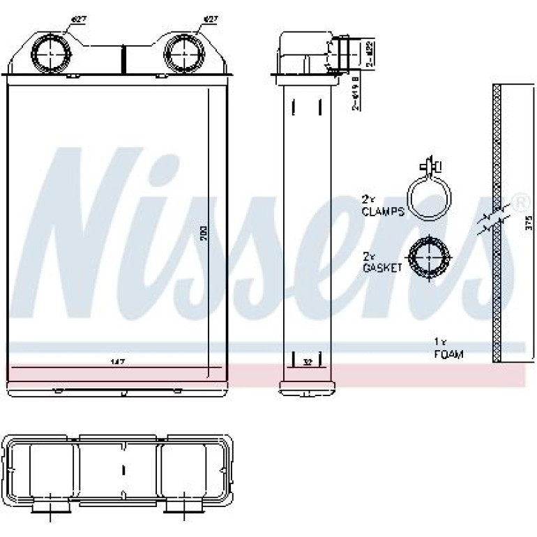 Heizkühler PKW 70808 Heizkühler PKW 70808