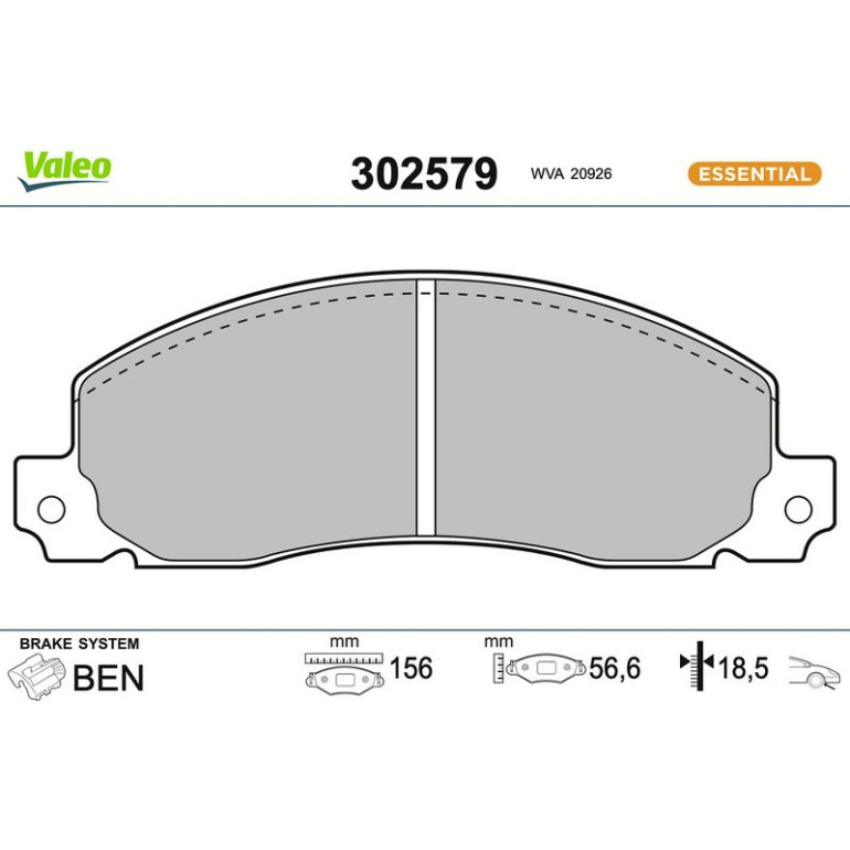 VALEO Bremsbeläge 302579 VALEO Bremsbeläge 302579